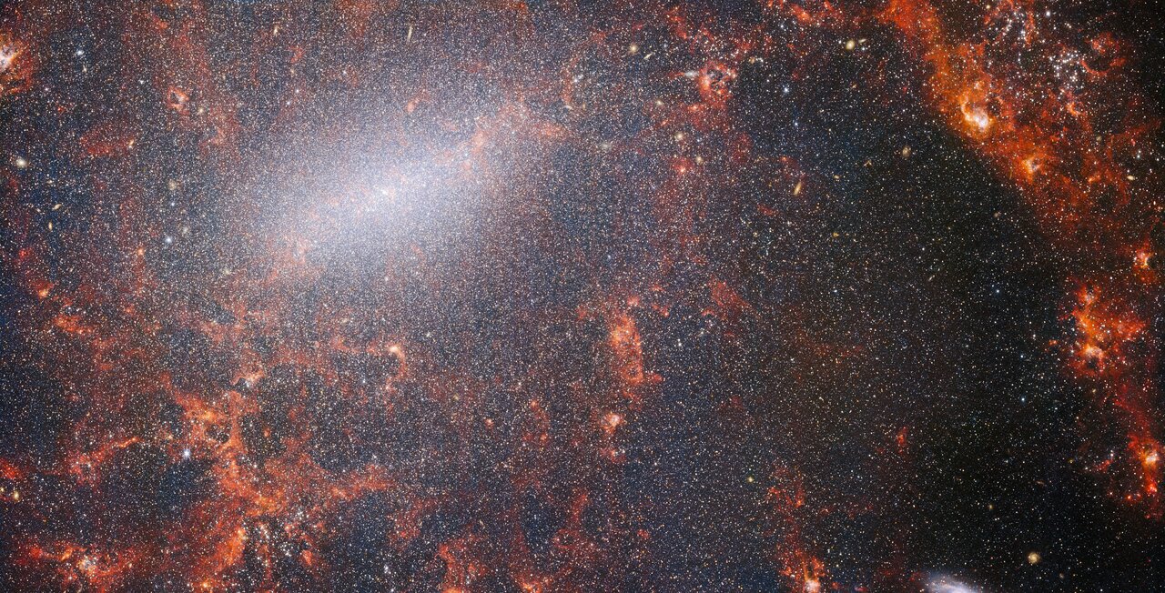 This view of the barred spiral galaxy NGC 5068, from the James Webb Space Telescope’s NIRCam instrument