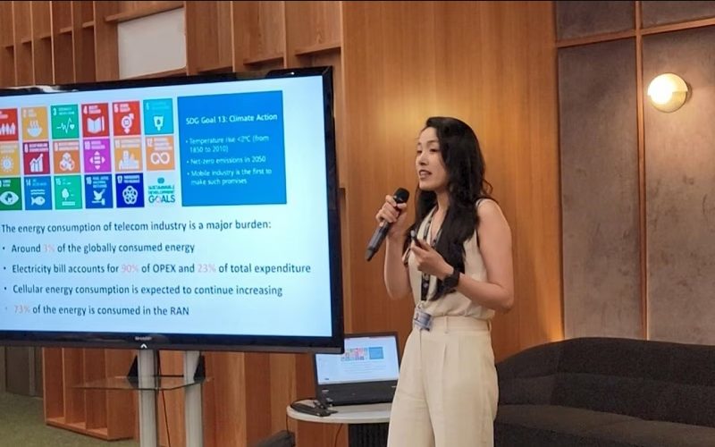 Xi Zheng talks about the proposed task to be solved at the summitITU AI for Good 2023 summit in Geneva