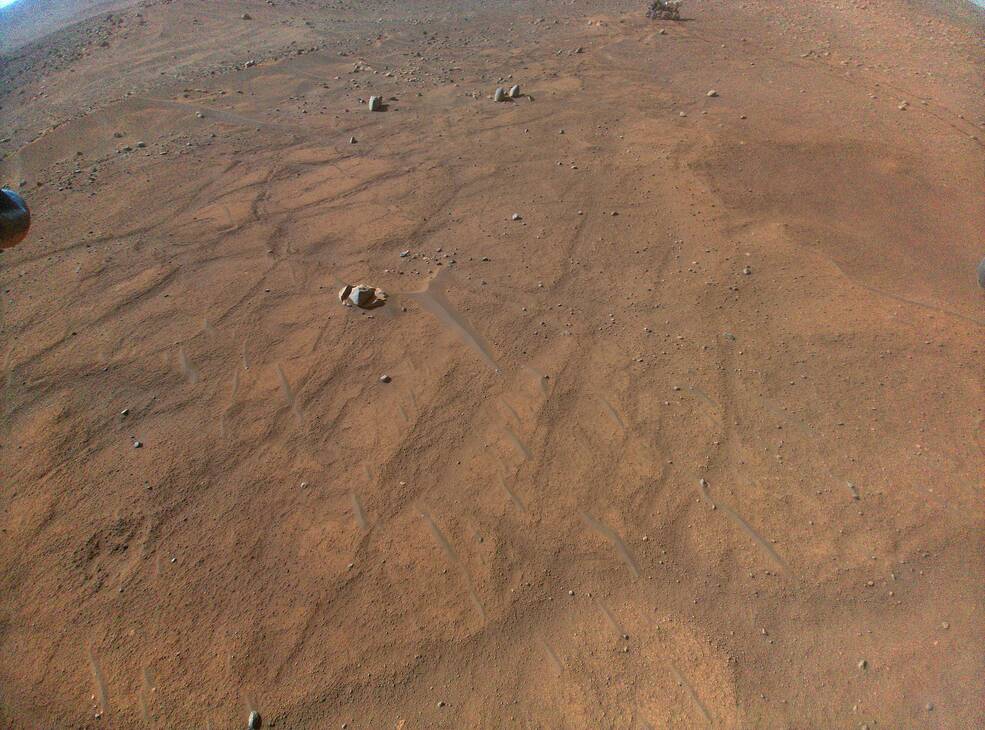image of NASA’s Perseverance Mars rover by the Ingenuity Mars Helicopter