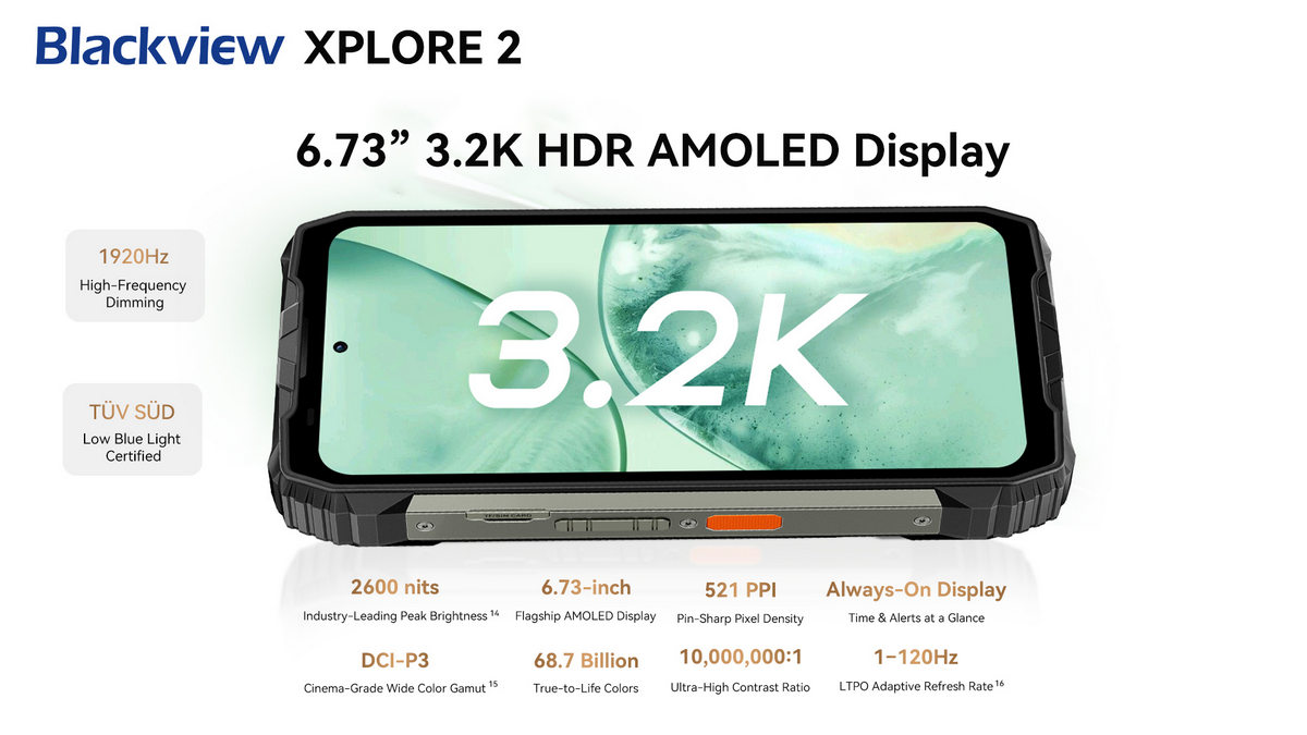 Industry's Best-in-Class 3.2K HDR AMOLED Eye-Care Display