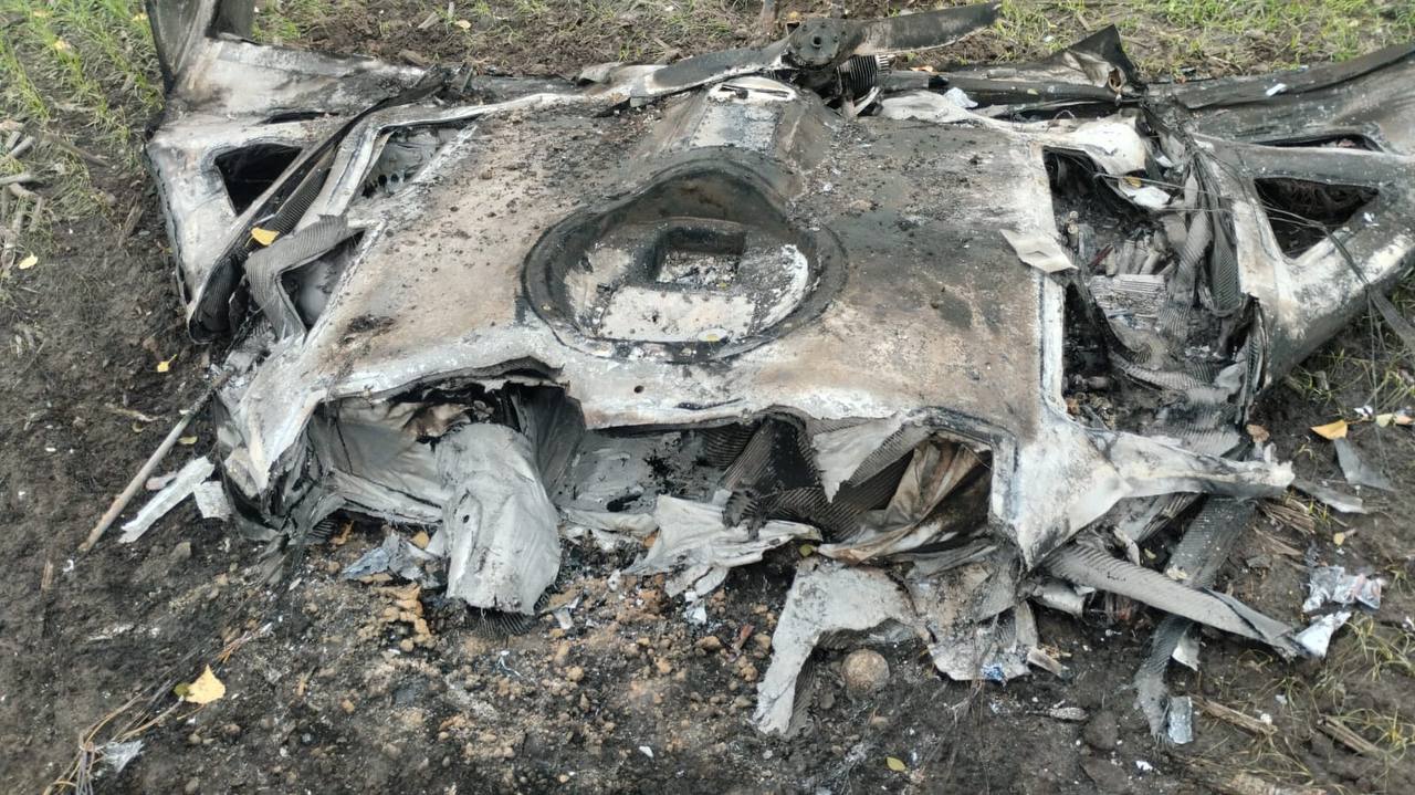 Destroyed Russian "Shahed" attack drone