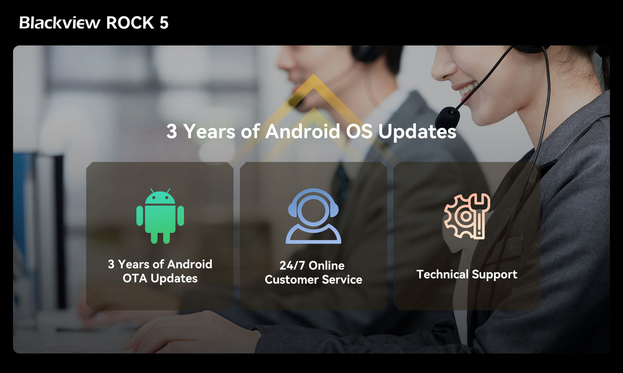 ROCK 5 also offers 3 years of system updates, 24/7 online support