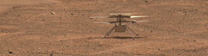 Ingenuity Mars Helicopter This view of NASA’s Ingenuity Mars Helicopter was generated using data collected by the Mastcam-Z instrument aboard the agency’s Perseverance Mars rover