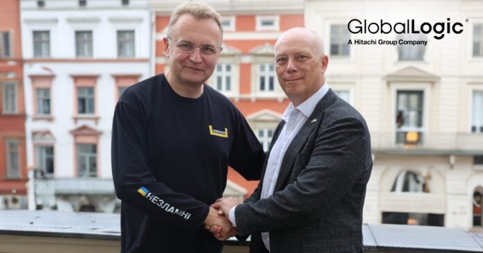 Mark Farrington and Lviv mayor Andriy Sadovy