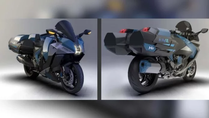 The first prototype of a motorcycle with a hydrogen engine from Kawasaki is amazing