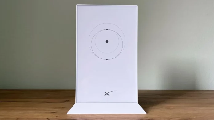 Starlink WiFi 6 router in operation, attends FCC and IMDA certification