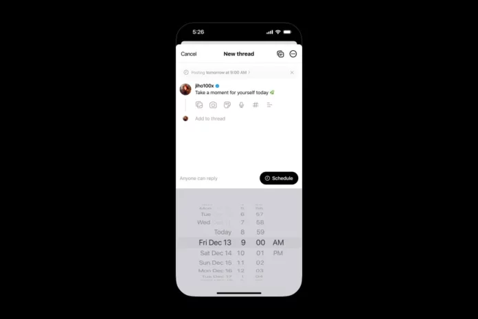 Threads is working on scheduled publications