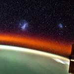 NASA took a stunning photo of a galactic pair from the ISS