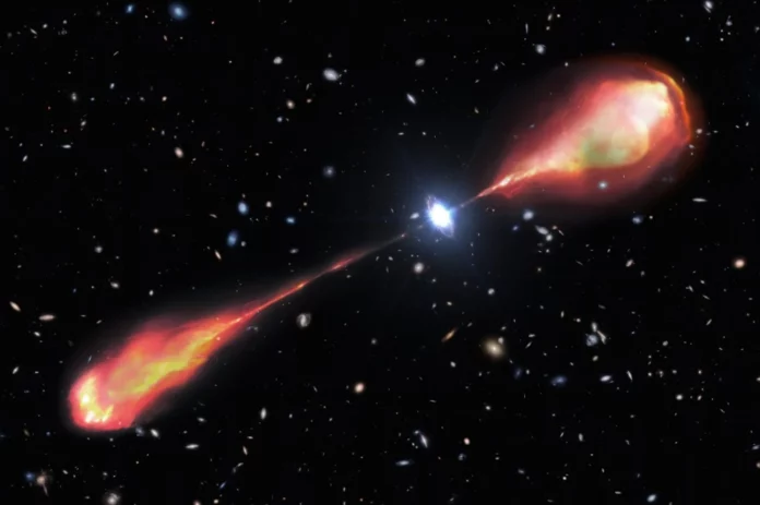Astronomers discover colossal radio emitter from the early Universe