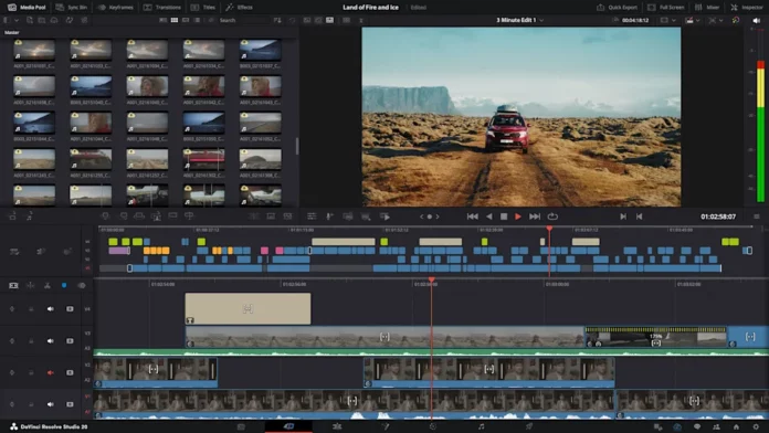 DaVinci Resolve 20 creates a timeline based on a scenario DaVinci Resolve 20 creates a timeline based on a scenario
