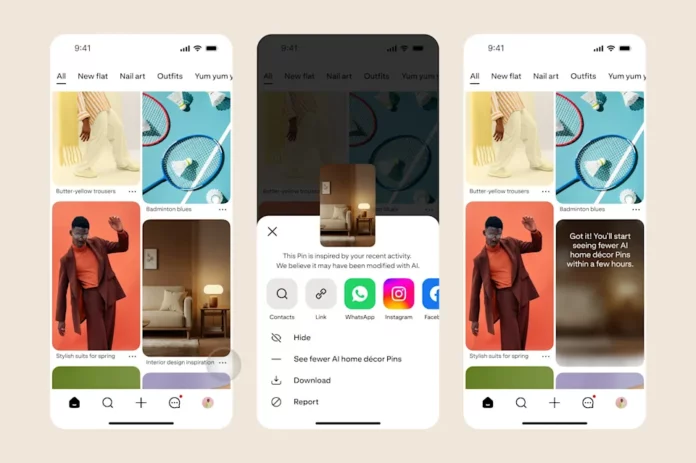 Pinterest will now report on AI-generated content