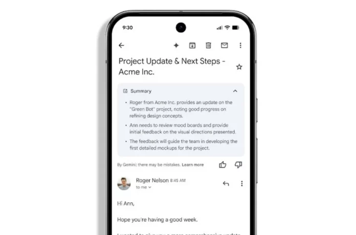 Gmail summaries will now appear automatically