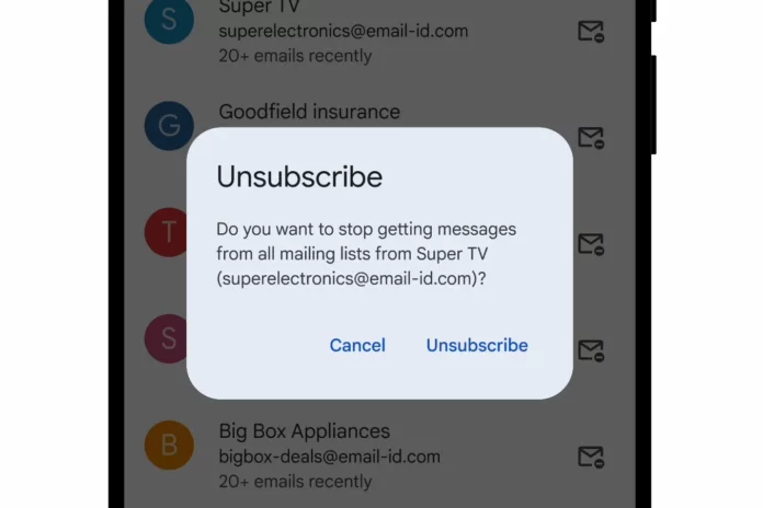 New Gmail tab created for unsubscribing from newsletters
