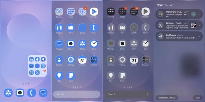 Samsung finally follows the example of Glass-like UI