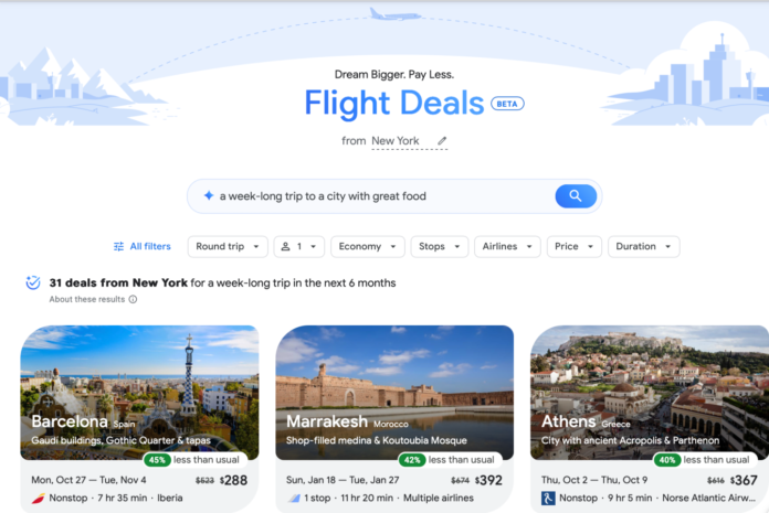 Google Flights will help you choose where to go