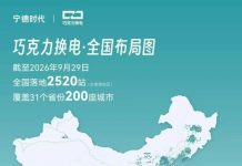 CATL’s Chocolate Swap: 2520 Stations Across China