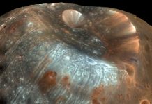 Massive Crater on Mars’ Moon Phobos: A Near Moon-Shattering Impact
