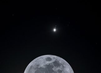 Earth’s Moon to Transit Jupiter, Revealing Gas Giant and Its Moons