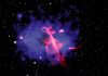 NASA’s Chandra Telescope Deciphers Cosmic ‘Treble Clef’ Formed by Black Hole Blast and Galaxy Collisions