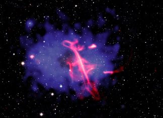 NASA’s Chandra Telescope Deciphers Cosmic ‘Treble Clef’ Formed by Black Hole Blast and Galaxy Collisions