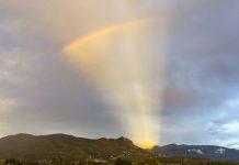 Rare Anticrepuscular Rainbow Graces Italian Skies